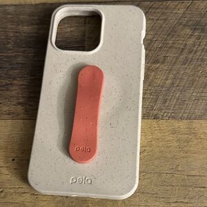 Eco-Friendly Cream iPhone 14 Pro Max Case with Terra Cotta Grip